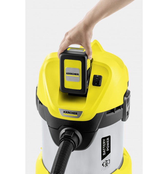 Мултифункционална акумулаторна прахосмукачка Karcher WD 3 Battery Premium Set - уред без батерия image 2