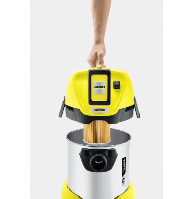 Мултифункционална акумулаторна прахосмукачка Karcher WD 3 Battery Premium Set - уред без батерия image 5