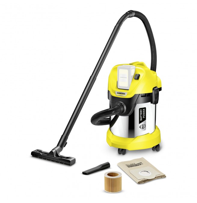 Мултифункционална акумулаторна прахосмукачка Karcher WD 3 Battery Premium Set - уред без батерия image 1
